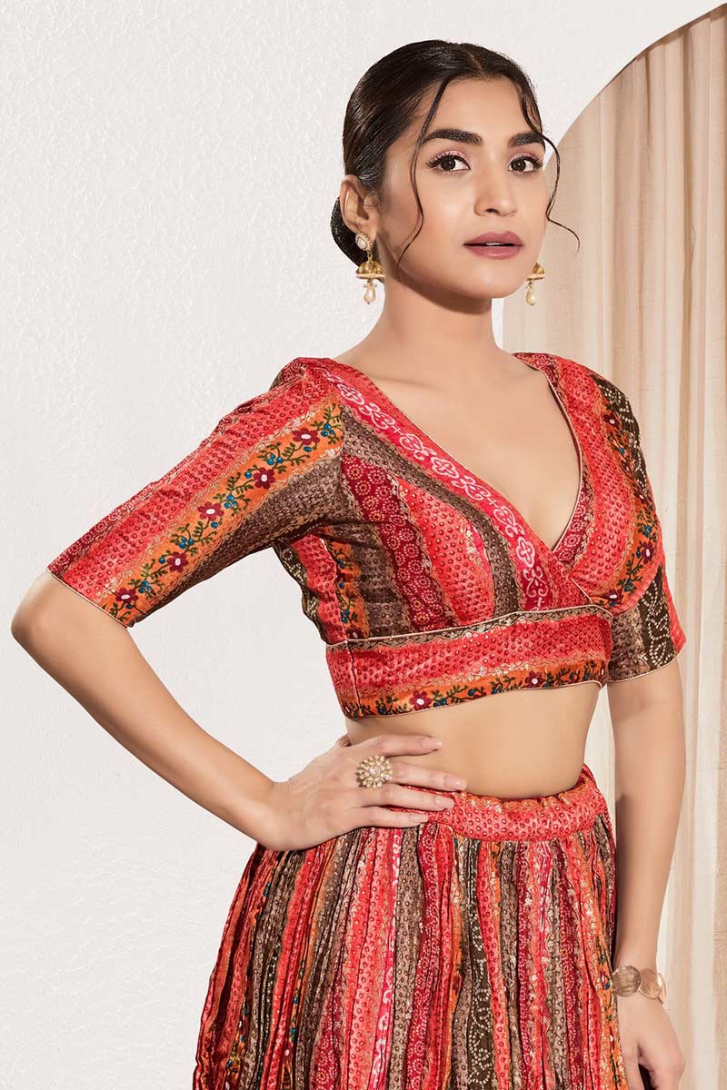 Multi color Ethnic Blouse UK | Stylish Party Wear with Modern Fit RTI