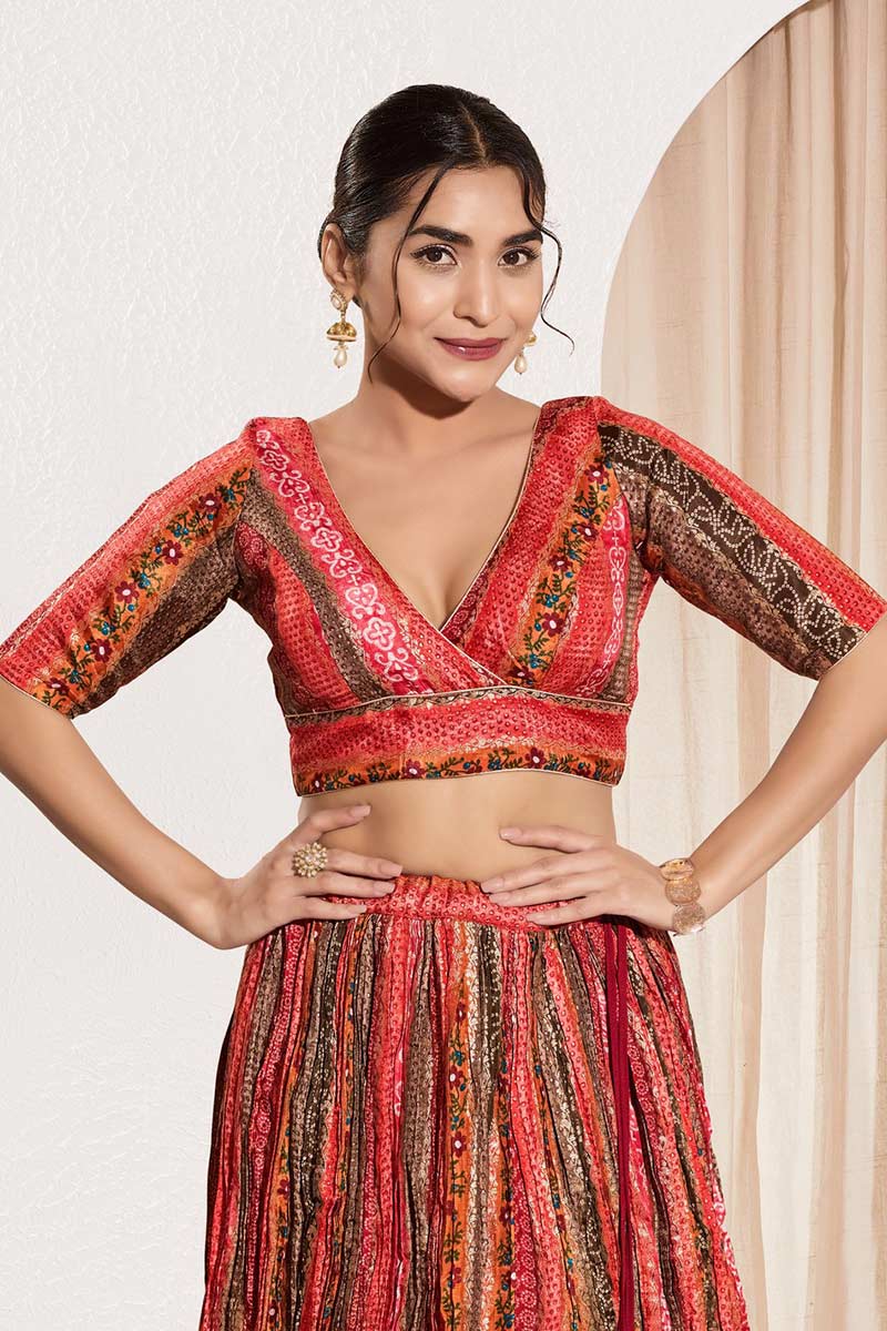 Multi color Ethnic Blouse UK | Stylish Party Wear with Modern Fit RTI