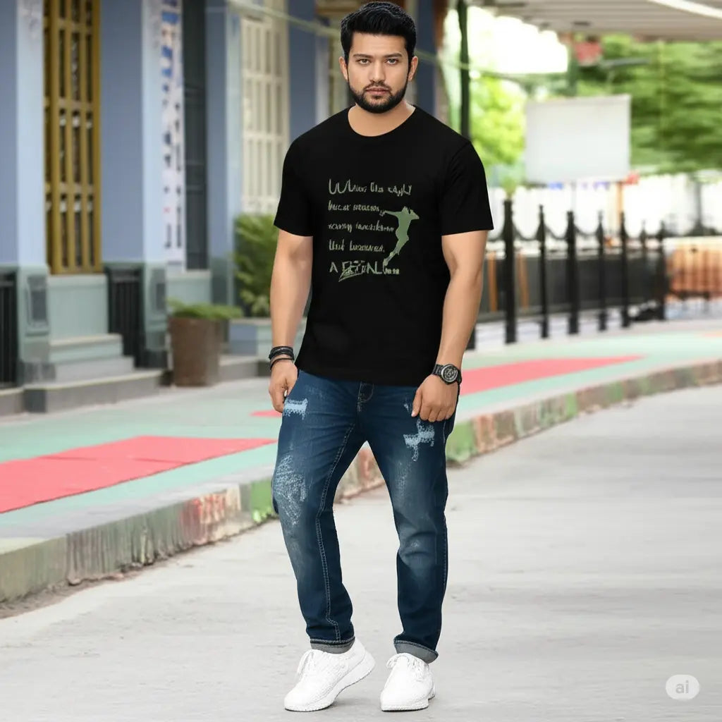 A Goal - Graphic T-Shirt – 100% Cotton - Black & White Variants Offbeat