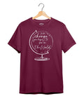 Be The Change - Graphic T-Shirt – 100% Cotton - Black & Maroon Variants Offbeat
