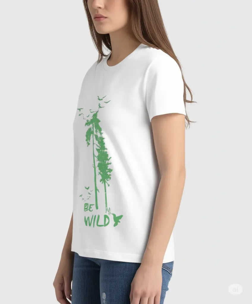 Be Wild Graphic T-Shirt – 100% Cotton - Red & White Variants Offbeat