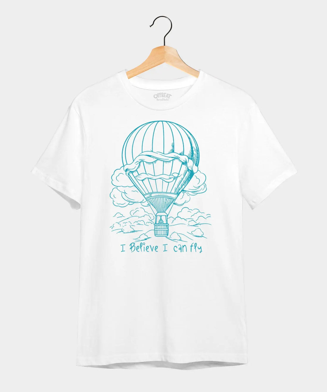 Believe & Fly - Women Graphic T-Shirt – 100% Cotton - Electric Blue & White Variants Offbeat