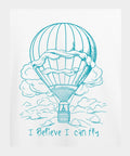 Believe & Fly - Women Graphic T-Shirt – 100% Cotton - Electric Blue & White Variants Offbeat