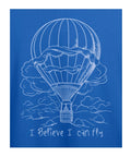 Believe & Fly - Women Graphic T-Shirt – 100% Cotton - Electric Blue & White Variants Offbeat