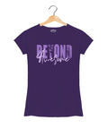 Beyond Awesome - Women’s T-Shirt –  Premium Round Neck - Violet - 100% Cotton Offbeat