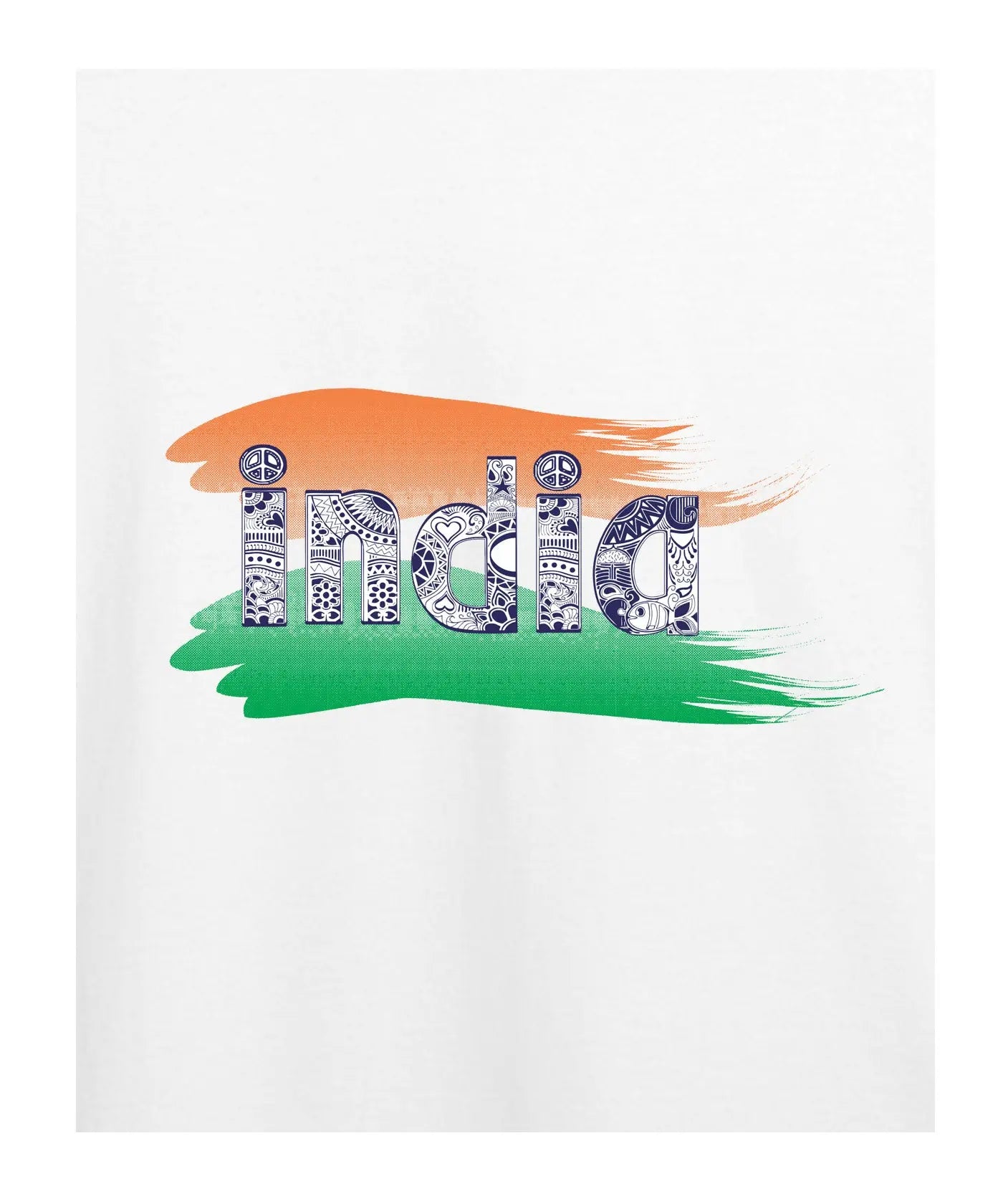 "Designs of India" Printed T-Shirt – Premium Round Neck - White - 100% Cotton Offbeat