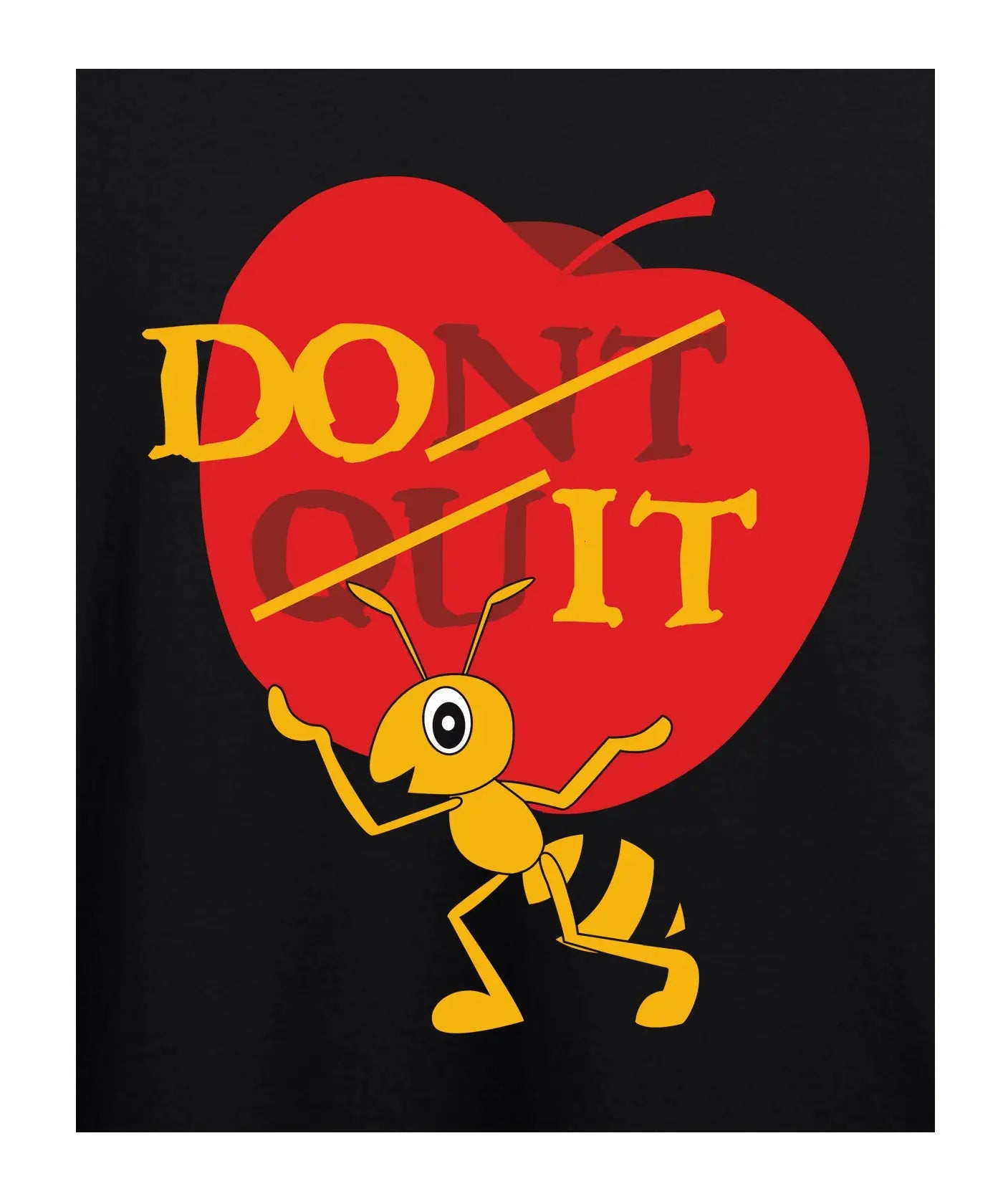 "Do Not Quit" - Juniors T-Shirt –  Premium Round Neck - Black - 100% Cotton Offbeat