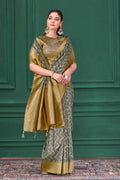 Elegant Multicolor Designer Saree with Multi Colour Blouse & Golden Zari Border RTI