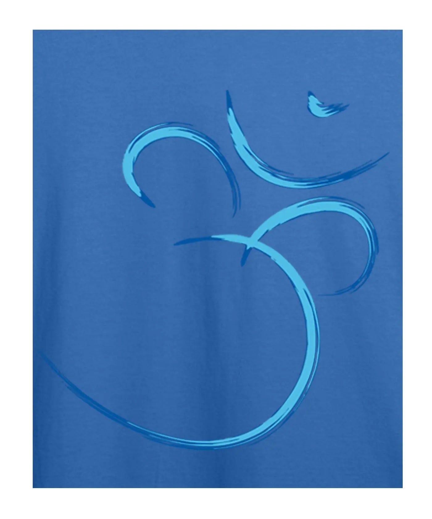 "Embossed Om Art" Printed T-Shirt – Premium Round Neck - Electric Blue - 100% Cotton Offbeat
