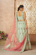 Exquisite Green Zari Woven Silk Lehenga Choli with Dupatta – Ideal for Weddings KSR