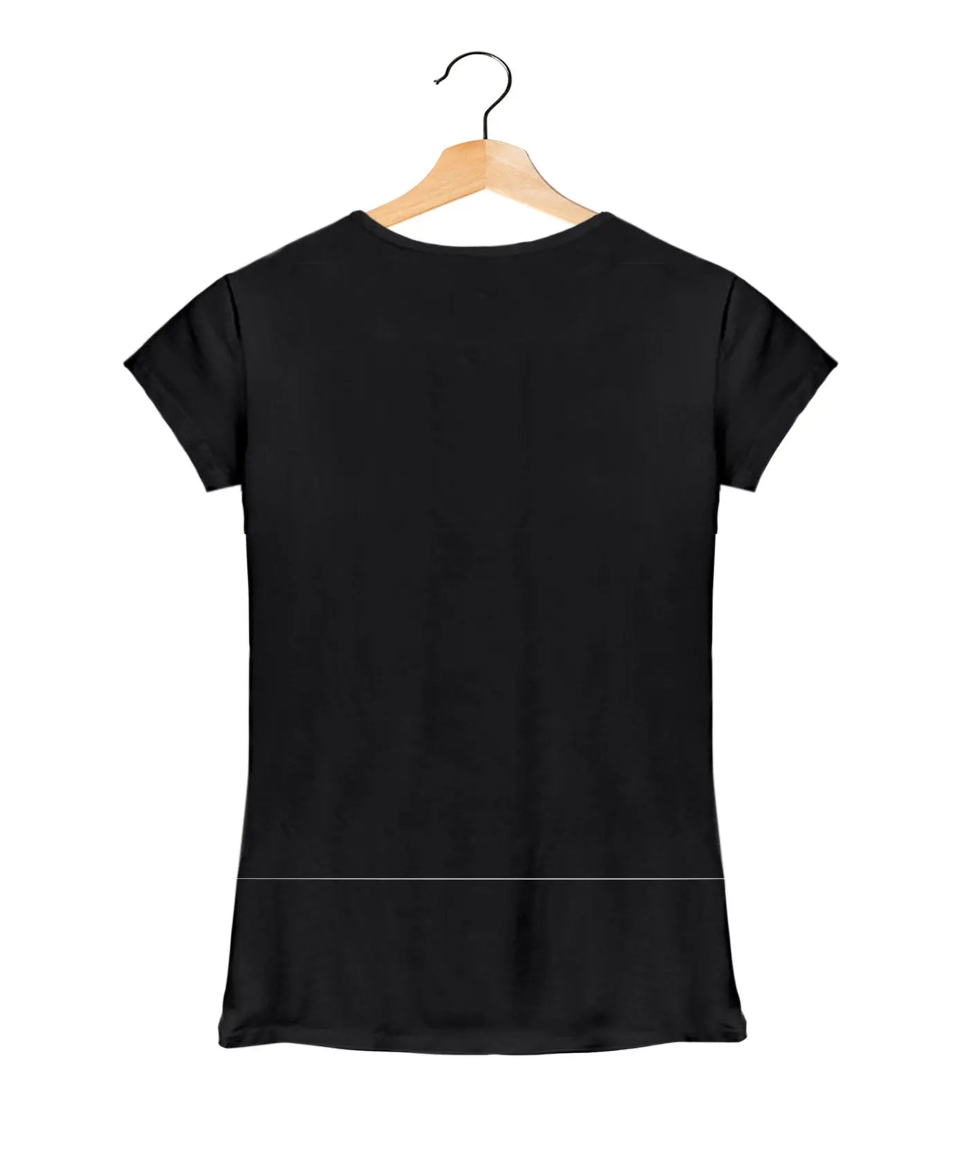 Flower Om - Women’s T-Shirt –  Premium Round Neck - Black - 100% Cotton Offbeat