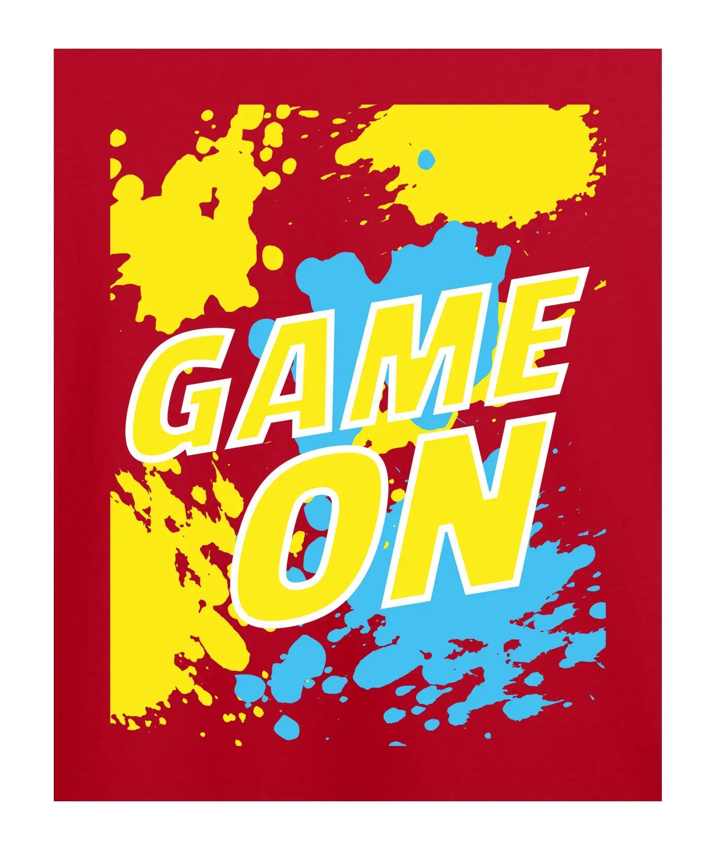 "Game On" - Juniors Unisex T-Shirt –  Premium Round Neck - Red - 100% Cotton Offbeat