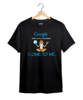 Google Answers - Women’s T-Shirt –  Premium Round Neck - Navy Blue, Black & Electric Blue - 100% Cotton Offbeat
