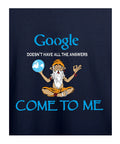 Google Answers - Women’s T-Shirt –  Premium Round Neck - Navy Blue, Black & Electric Blue - 100% Cotton Offbeat