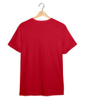 Greeting Elephant Art Printed T-Shirt – Premium Round Neck - Red - 100% Cotton Offbeat