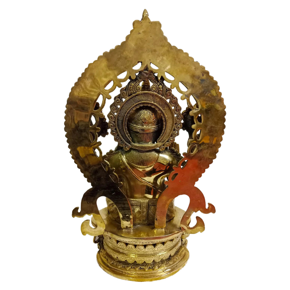 Handcrafted Black Brass Ganesha Statue – 26.7" | Glossy Finish | 33.3 kg | Hindu God Idol from India INDIGO ETHNICS