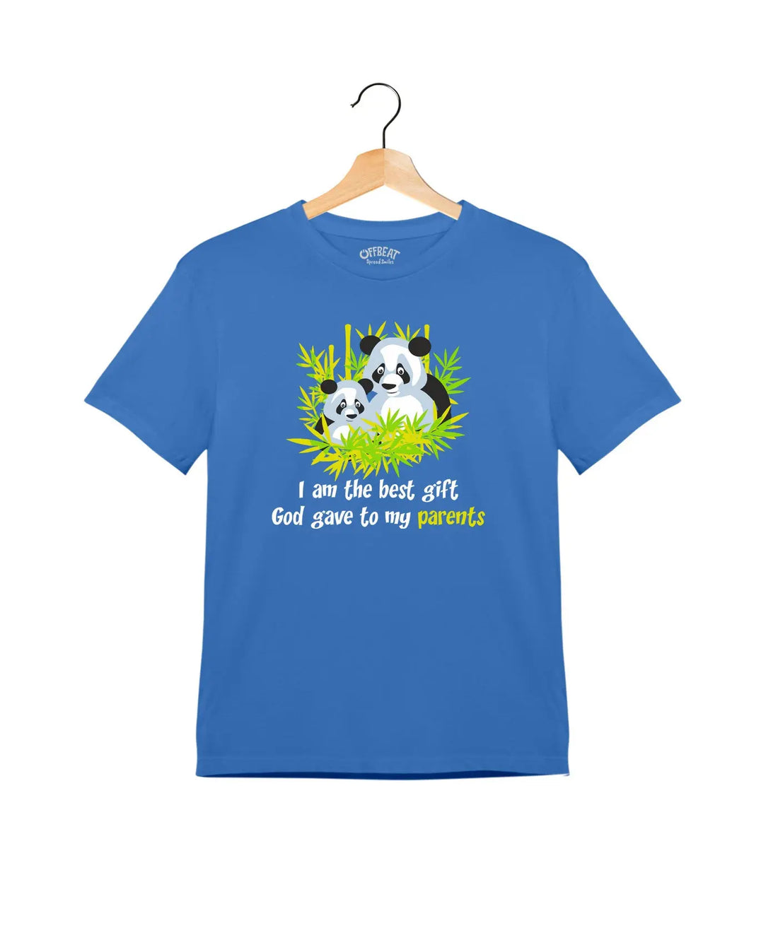 "I am the Best Gift" - Kids Unisex T-Shirt – Premium Round Neck - Electric Blue - 100% Cotton Offbeat