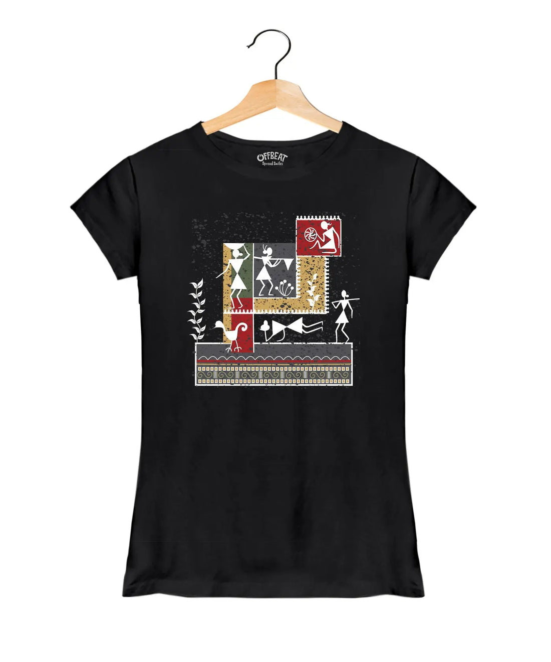 Joy Of Work - Women’s T-Shirt –  Premium Round Neck - Black - 100% Cotton Offbeat