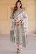 Multi Colour Pure Cotton Floral Printed Salwar Kameez Set with Dupatta – Ready-made Ethnic Suit KF