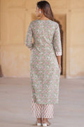 Multi Colour Pure Cotton Floral Printed Salwar Kameez Set with Dupatta – Ready-made Ethnic Suit KF