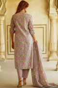 Multi Floral Printed Pure Cotton Readymade Salwar Suit with Dupatta KF
