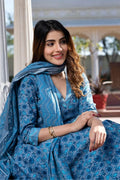 Elegant Anarkali Dress – Heavy Print Maslin | Multi Color (Copy) KF