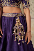 Royal Purple Wedding Lehenga with Elephant Motifs KF