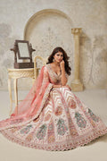 Designer Lehenga with Paisley Motifs & White Dori Work KF