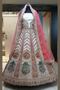 Designer Lehenga with Paisley Motifs & White Dori Work KF