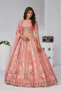 Blush Pink Embroidered Lehenga Choli – Indian Wedding & Party Wear KF