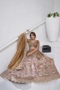 Embroidered Gold Mehendi Lehenga with Dupatta – Indian Bridal & Party Wear KF