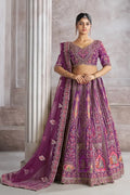 Purple Banarasi Aari and Sequins Work Lehenga with Dupatta for Brides KSR