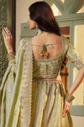 Pista Green Wedding Lehenga UK | Intricate Heritage Work & Grand Flare LF
