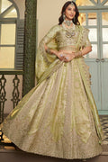 Pista Green Wedding Lehenga UK | Intricate Heritage Work & Grand Flare LF
