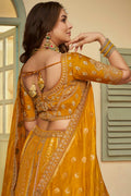 Mustard Lehenga Set UK | Royal Embroidered Skirt & Statement Blouse LF