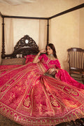 Rani Pink Wedding Lehenga UK | Traditional Zari Work & Elegant Dupatta LF