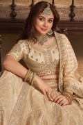 Beige Grand Lehenga UK | Heavy Embroidery & Bridal Couture Finish LF