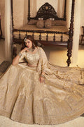 Beige Grand Lehenga UK | Heavy Embroidery & Bridal Couture Finish LF