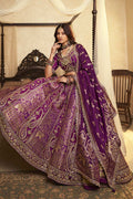 Plum Color Bridal Lehenga UK | Intricate Heritage Work & Grand Flare LF