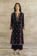 Purple Velvet Embroidered Ensemble – Party & Festive Essential LF