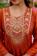 Rust Designer Salwar Suit Set – Floral Embroidery, Party & Festival Ready LF