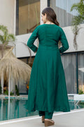 Elegant Green Embroidered Salwar Kameez with Green Dupatta LF
