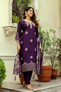 Women’s Wine Party Wear Salwar Suit with Dupatta | UK Indian Dresses LF