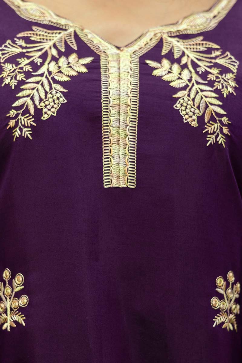 Women’s Wine Party Wear Salwar Suit with Dupatta | UK Indian Dresses LF