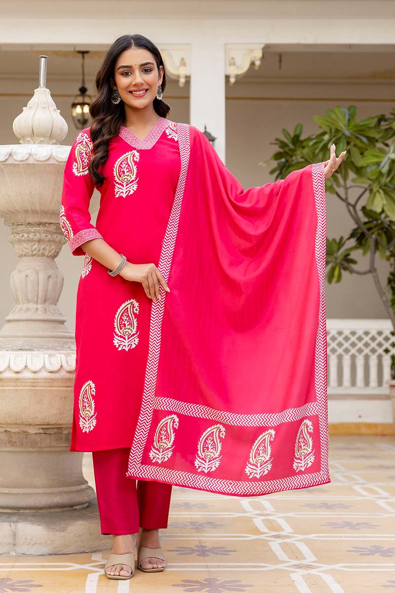 Elegant Pink Embroidered Salwar Kameez for Weddings & Events (UK) LF