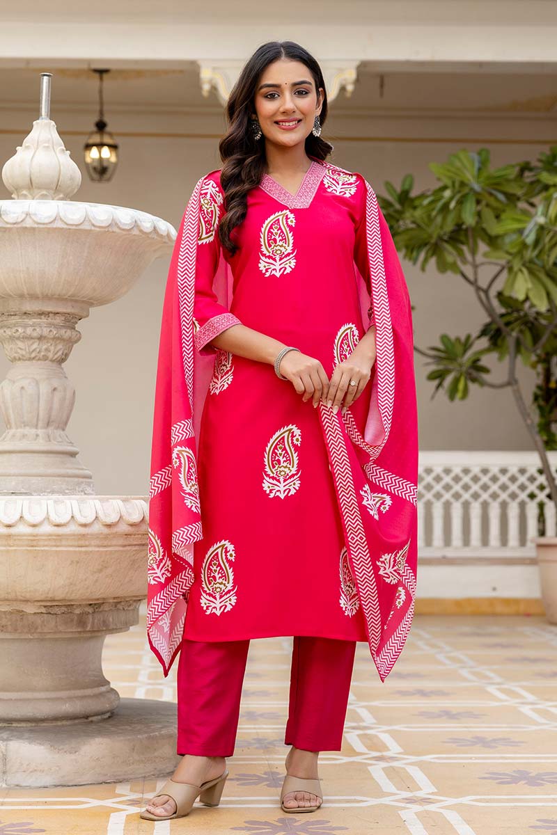 Elegant Pink Embroidered Salwar Kameez for Weddings & Events (UK) LF