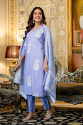 Light Purple Printed Salwar Kameez Suit | Designer Indian Ethnic Wear UK LF
