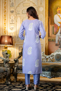 Light Purple Printed Salwar Kameez Suit | Designer Indian Ethnic Wear UK LF