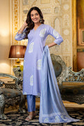 Light Purple Printed Salwar Kameez Suit | Designer Indian Ethnic Wear UK LF