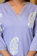 Light Purple Printed Salwar Kameez Suit | Designer Indian Ethnic Wear UK LF